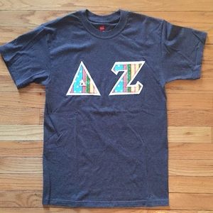 Delta Zeta Sorority Stitched Letter Shirt